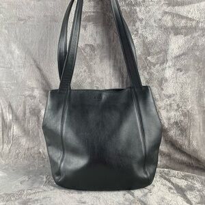 Vintage COACH Shoulder Bag Lexington Tote 4181 Black Leather Lined Bag Italy